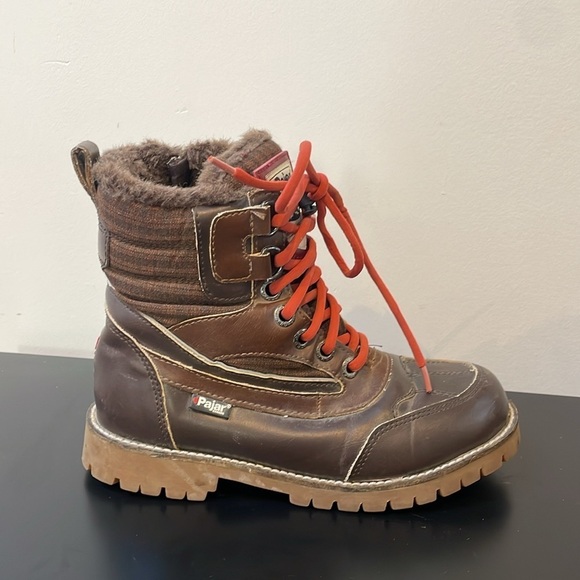 Pajar Canada kids winter boots 4.5 brown waterproof seam-sealed Tex-membrane - Picture 7 of 13